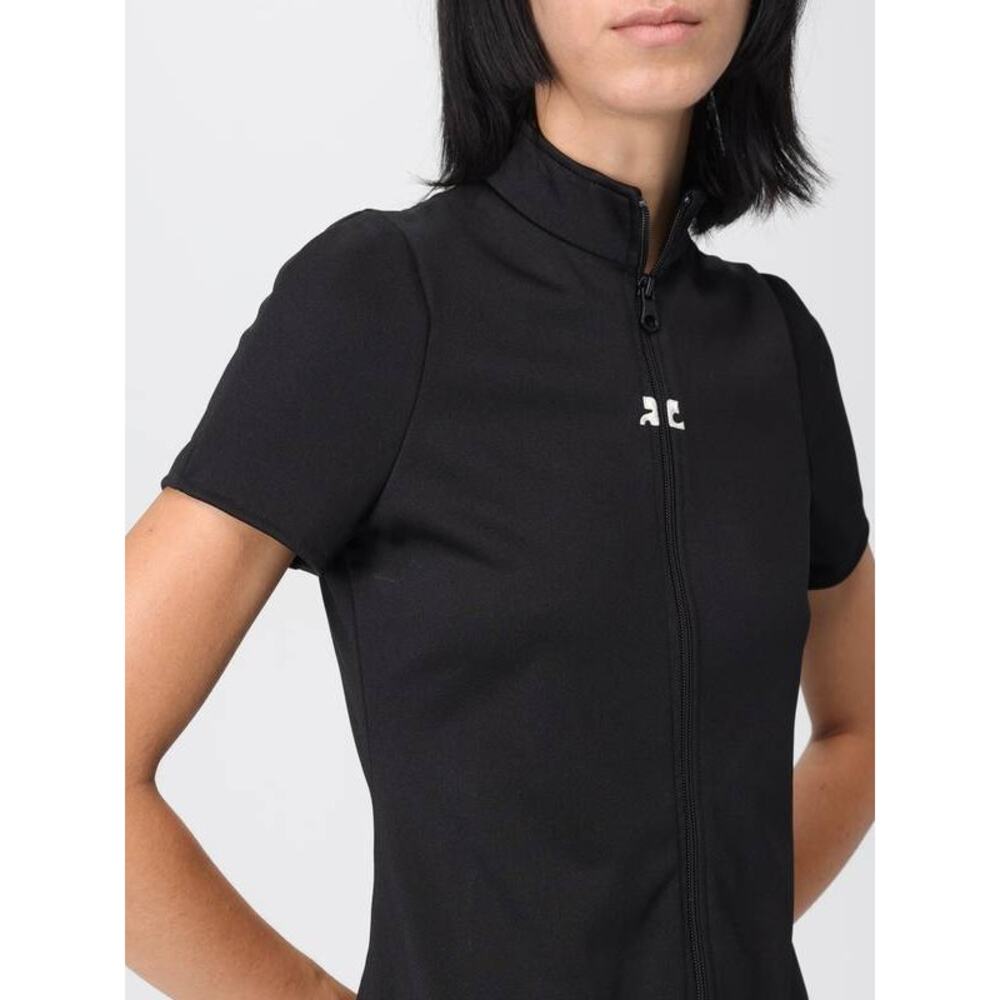 Courrèges Interlock Tracksuit Mini Dress in Black S - Picture 3 of 5